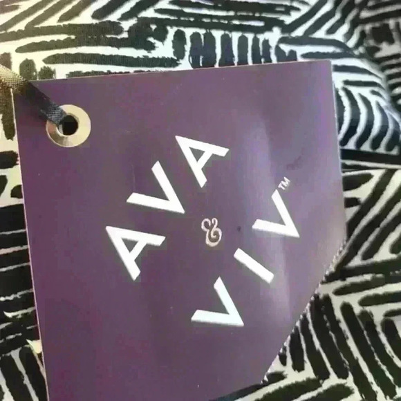 Ava & Viv Chevron Print Cross Strap Ruched Side Soft Cup Bra       Tankini 22W - Picture 3 of 5